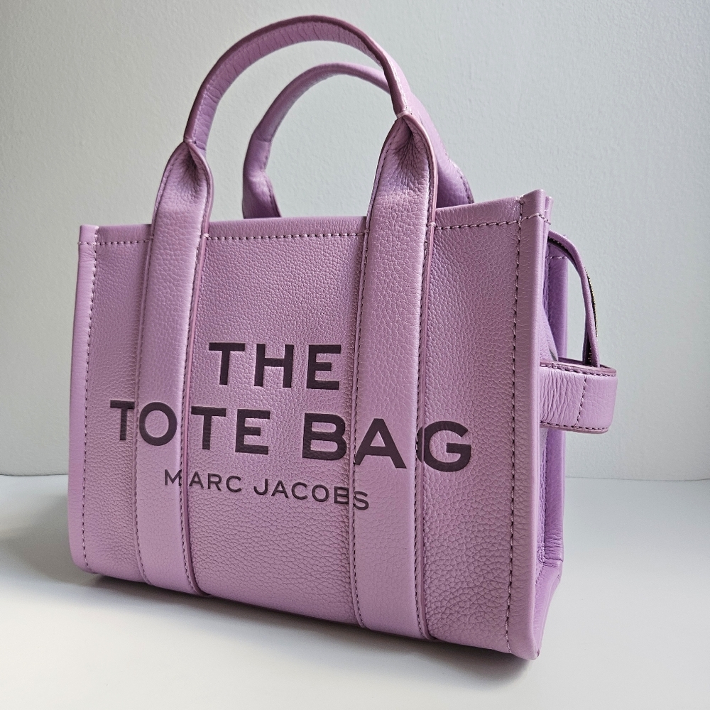 Marc Jacobs Leather Small Tote Bag in Regal Orchid - Picture 6 of 16